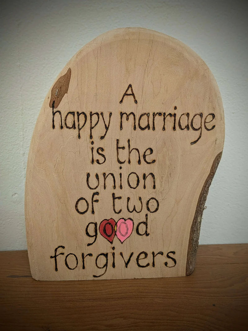 A Happy Marriage Pyrography