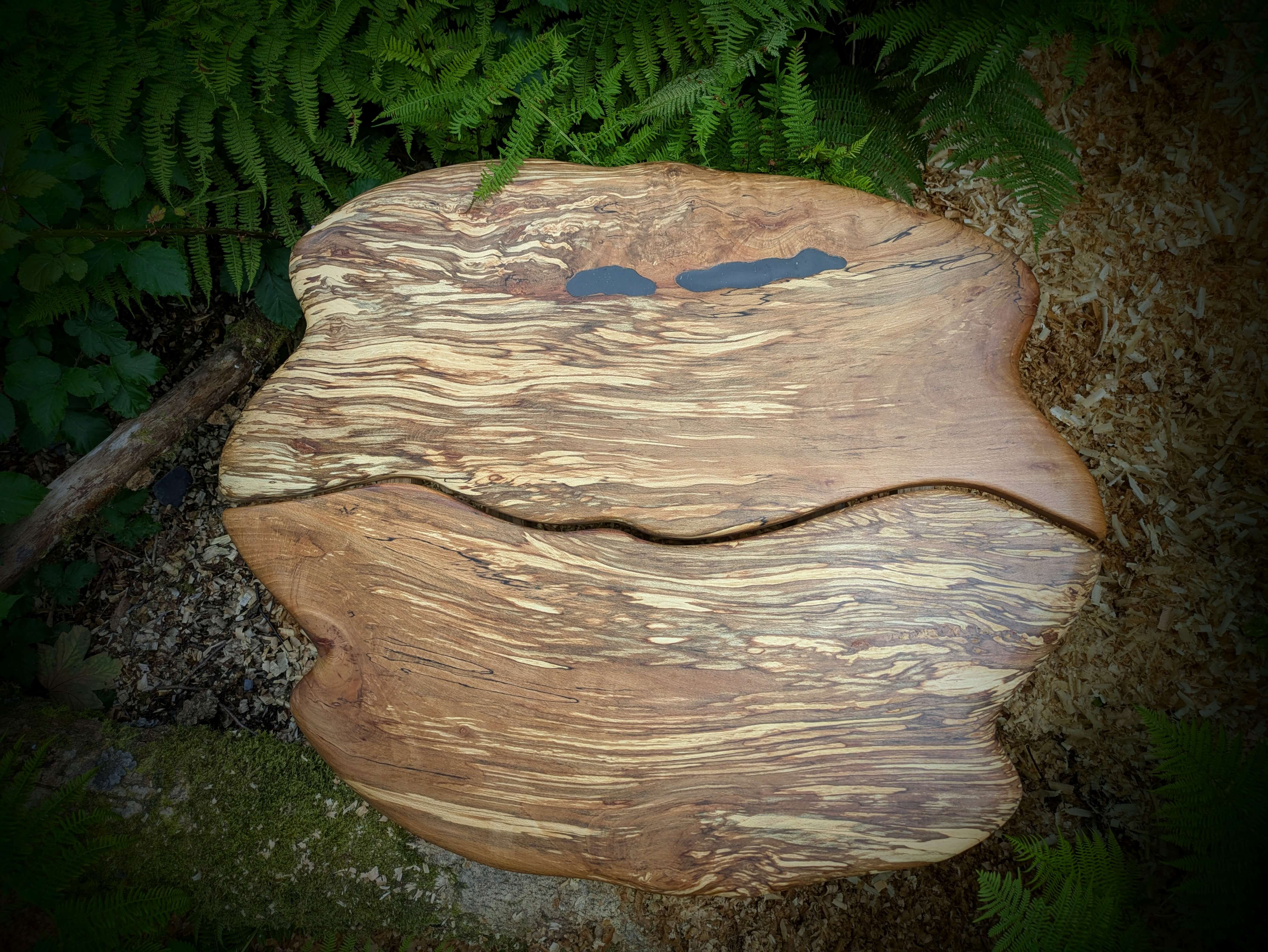 A large coffee table made out of reclaimed welsh timber