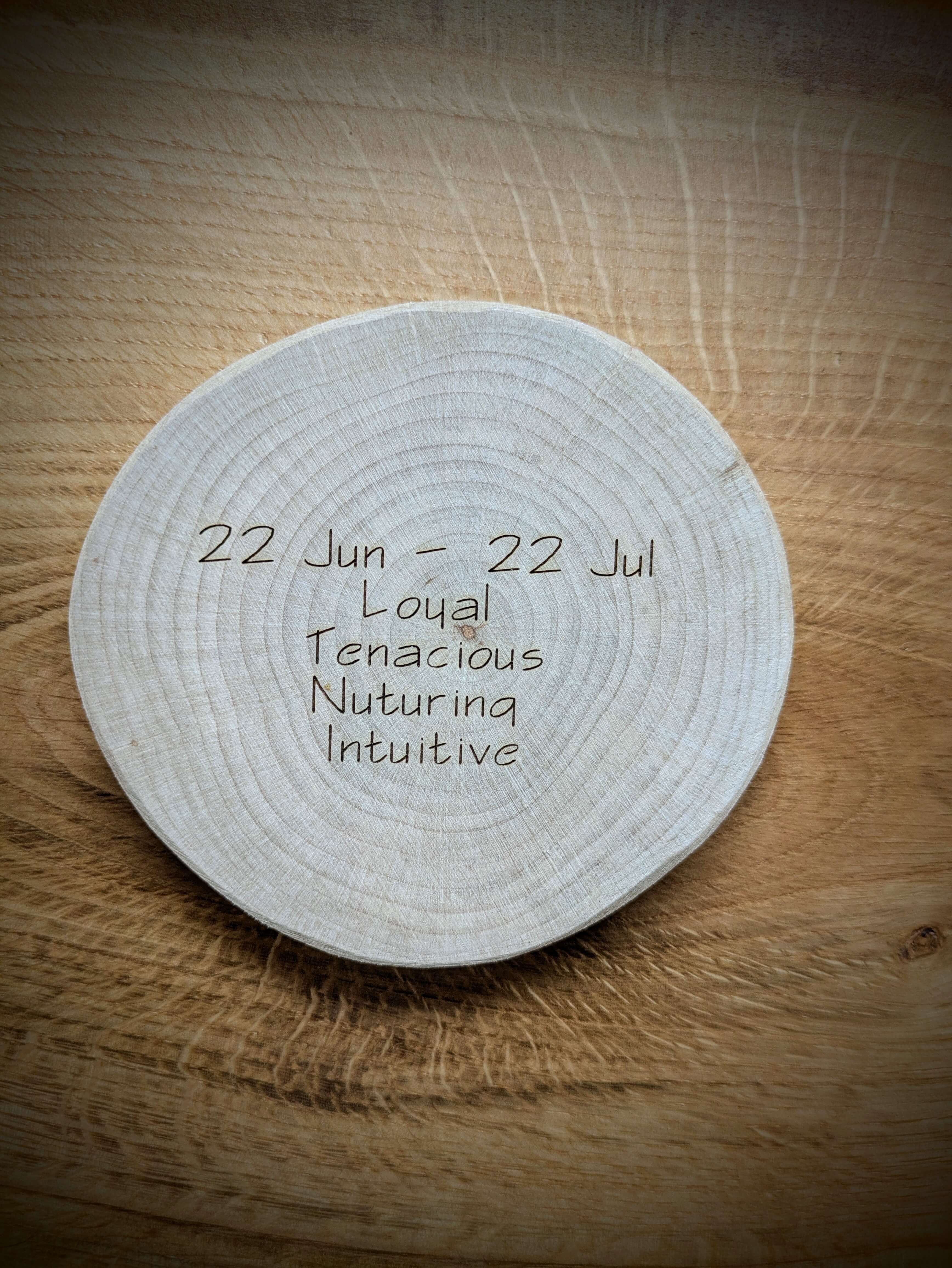 Zodiac Kosmic Coaster on reclaimed Welsh timber