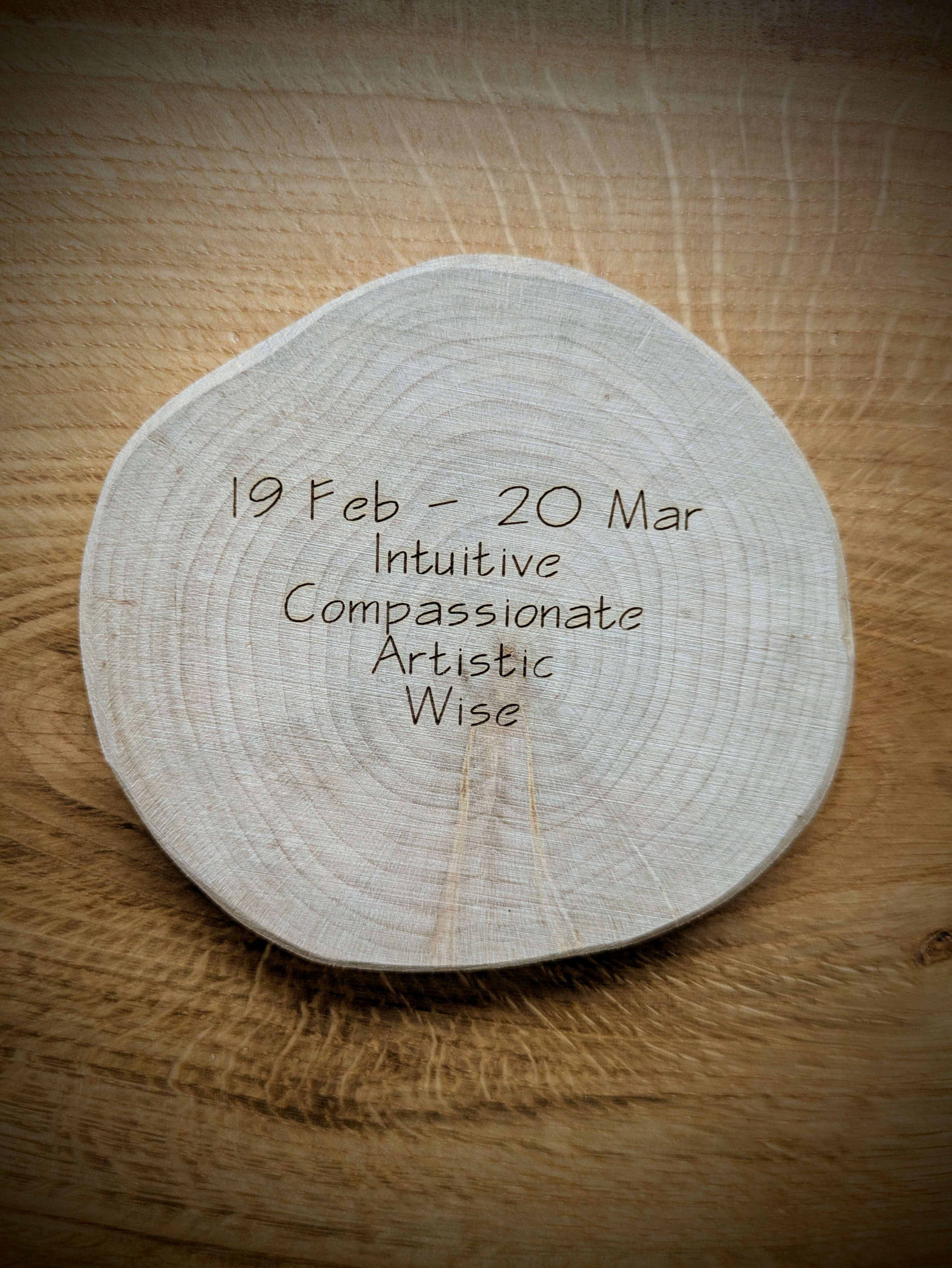 Zodiac Kosmic Coaster on reclaimed Welsh timber