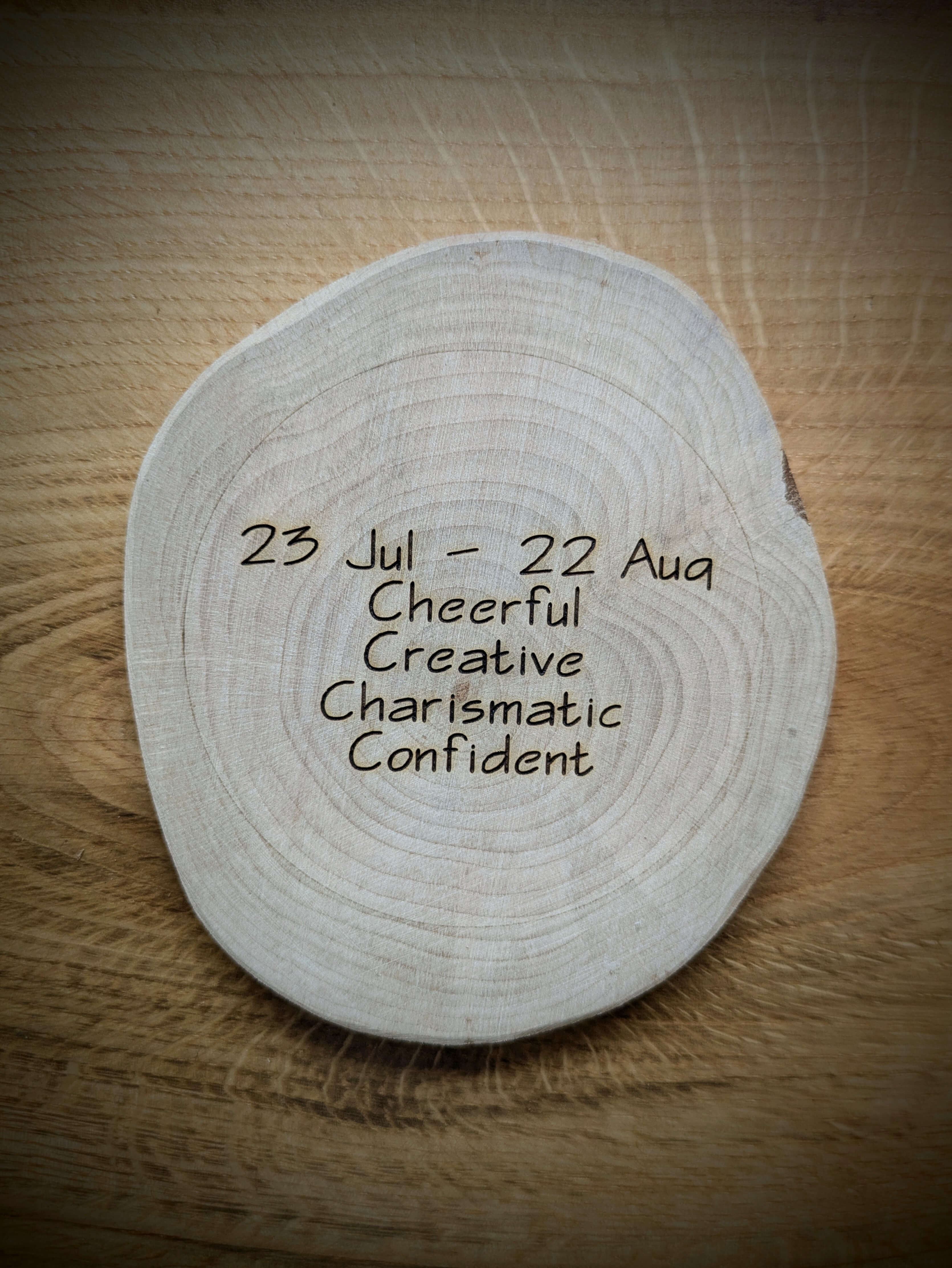 Zodiac Kosmic Coaster on reclaimed Welsh timber