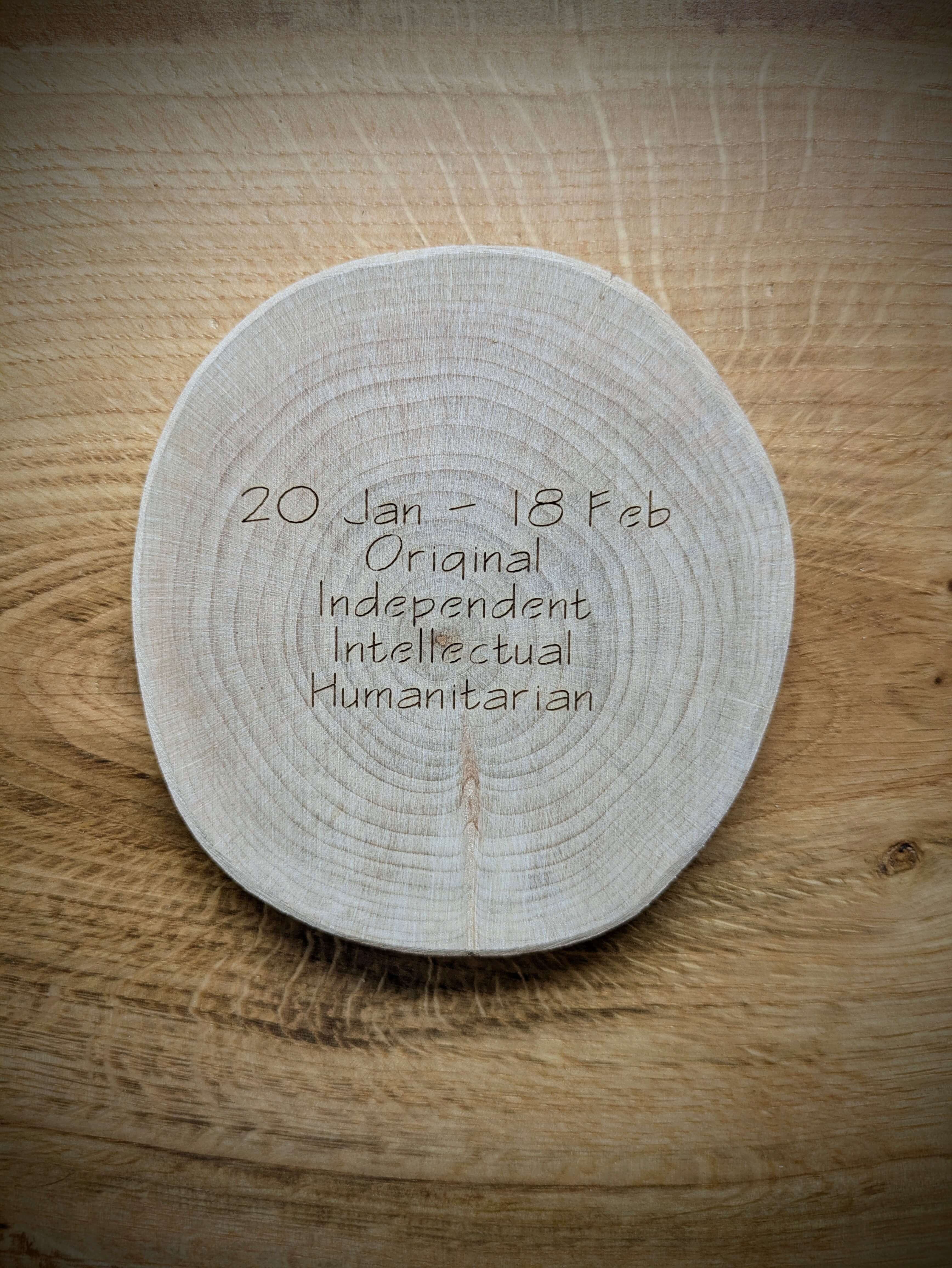 Zodiac Kosmic Coaster on reclaimed Welsh timber