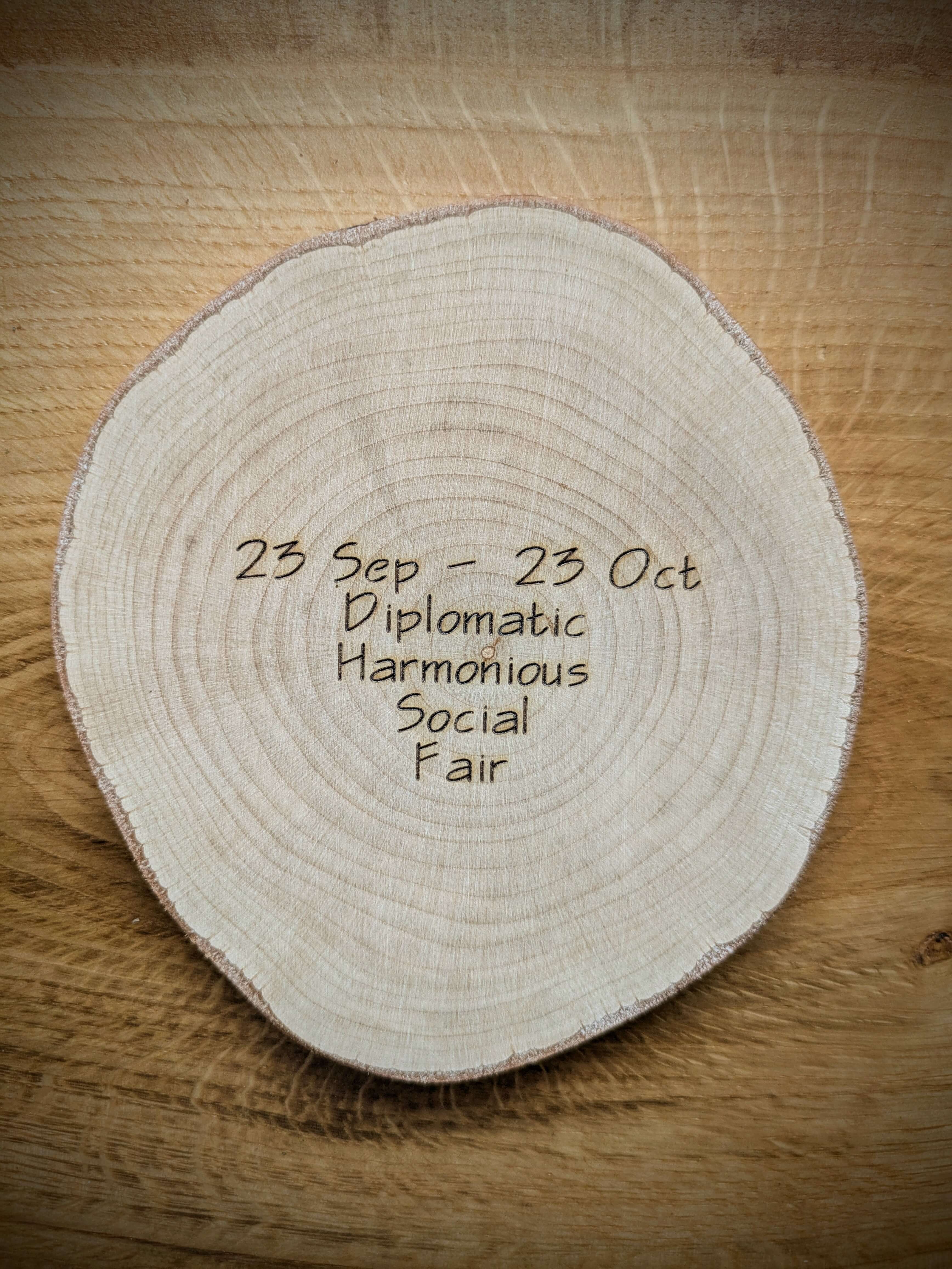 Zodiac Kosmic Coaster on reclaimed Welsh timber
