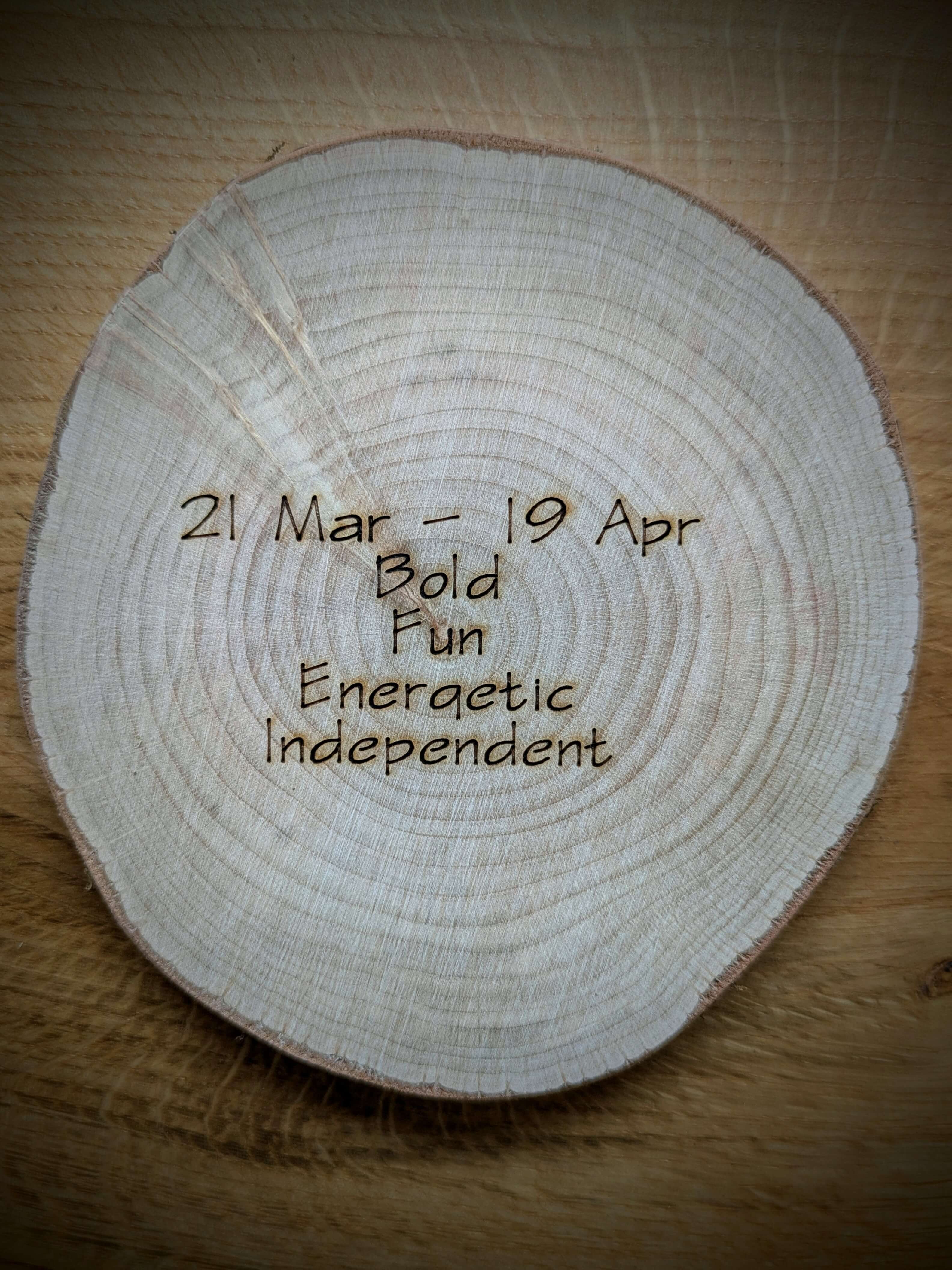 Zodiac Kosmic Coaster on reclaimed Welsh timber