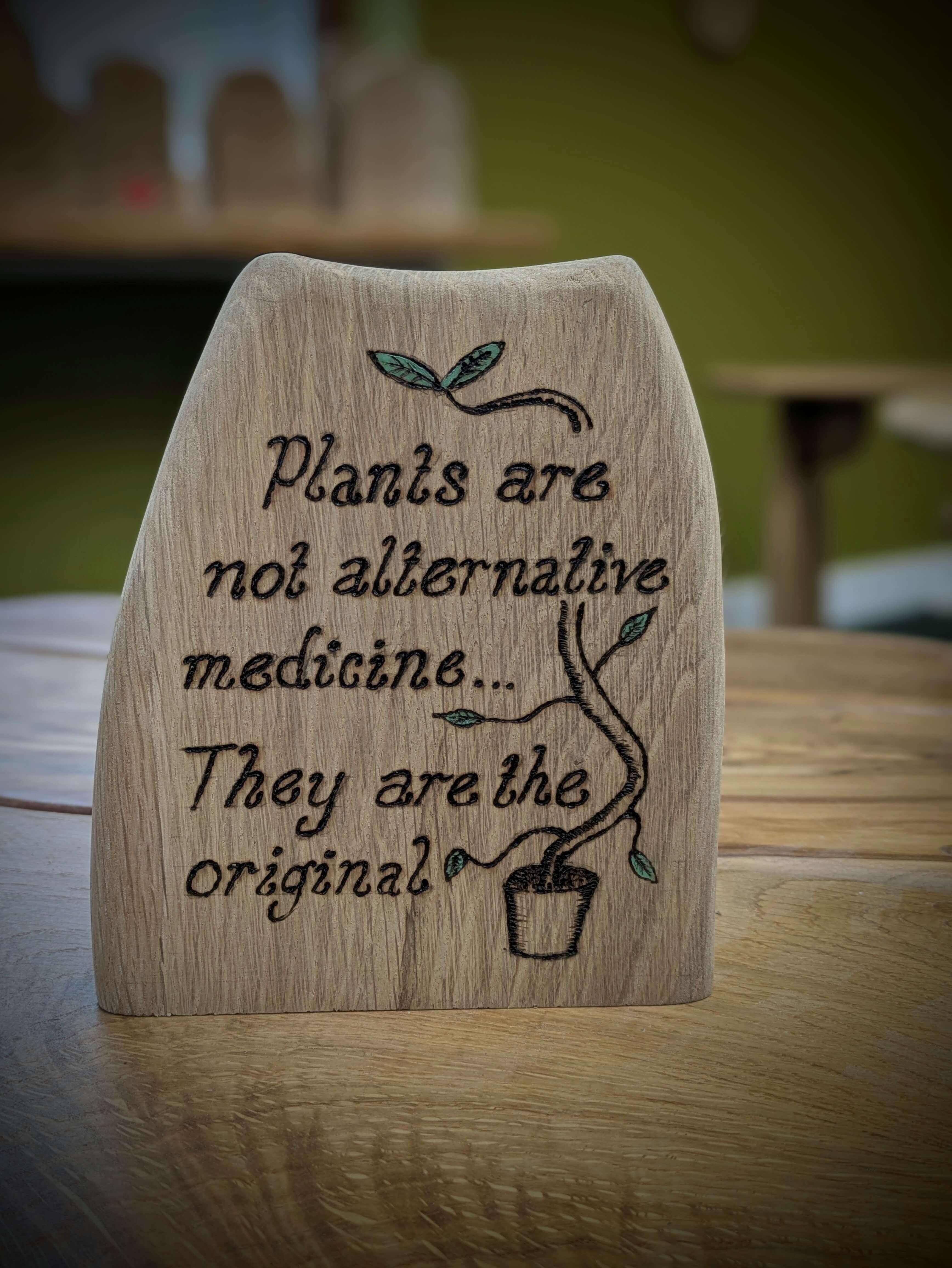 Plants Are Not Alternative Medicine Pyrography