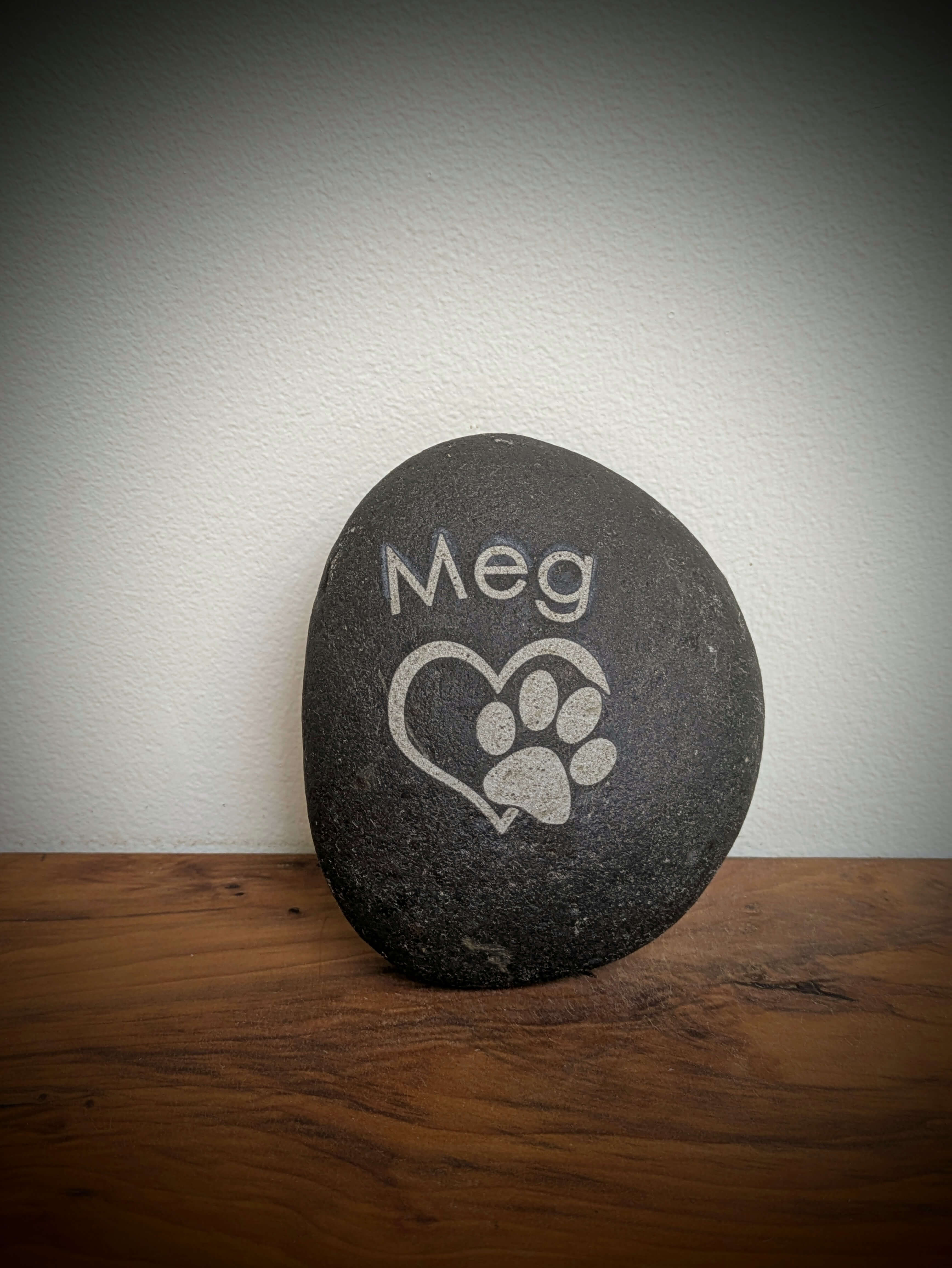 Laser Engraved Cat Memory Pebbles