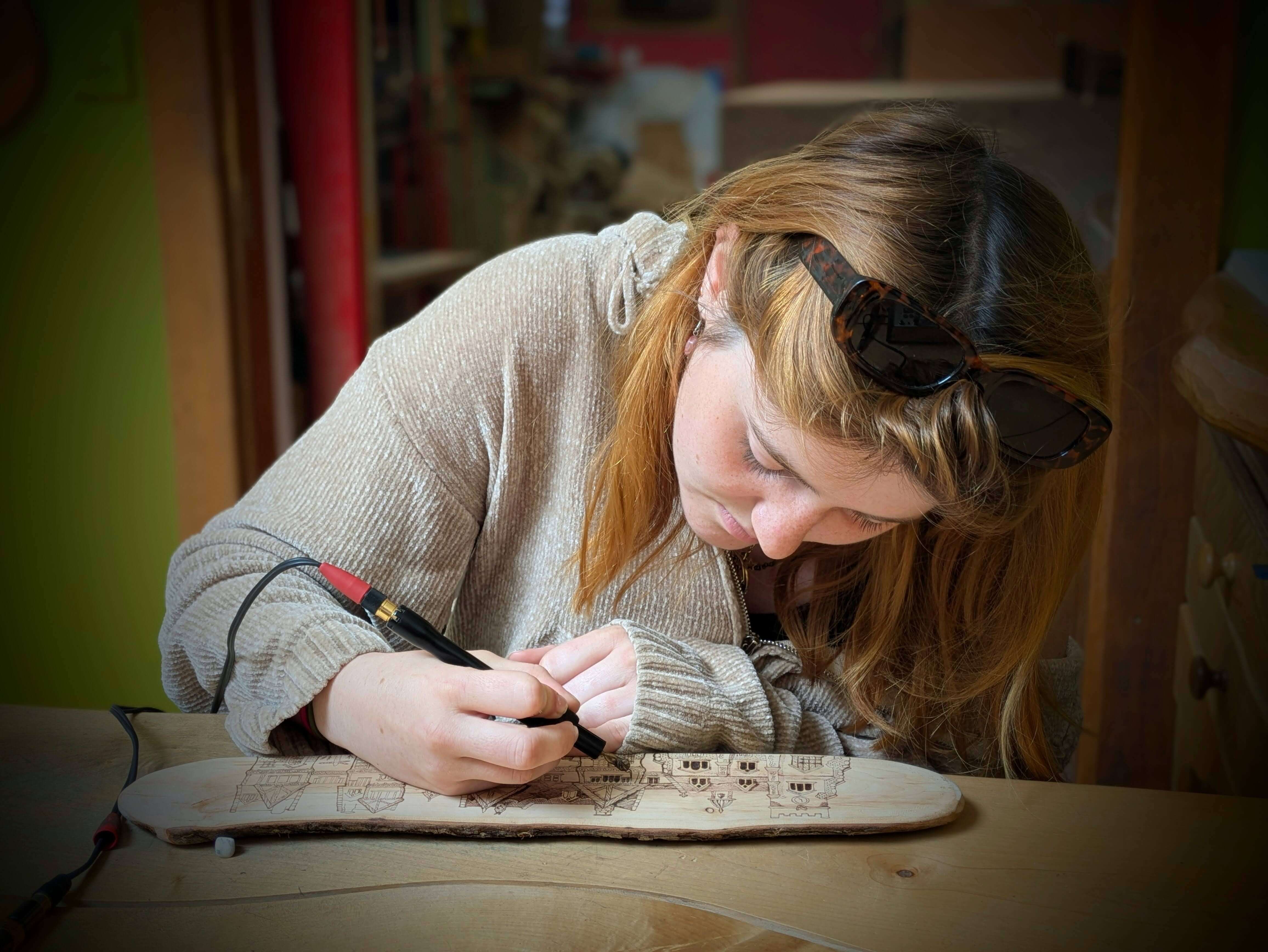 A pyrography/ woodburning workshop