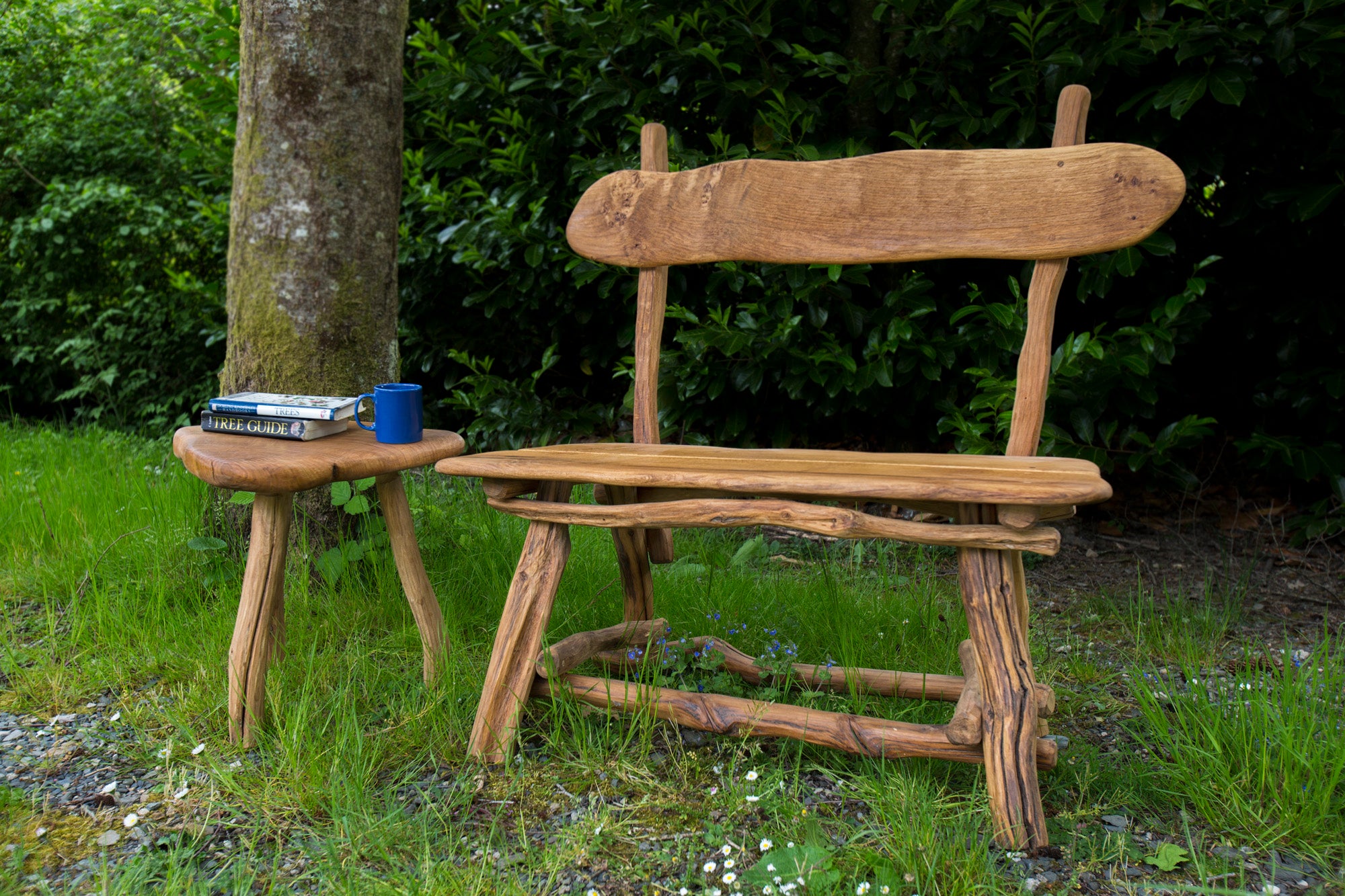 Rustic Salvaged Oak Garden, Kitchen or Cosy Fireplace Bench. Handmade in Wales, UK