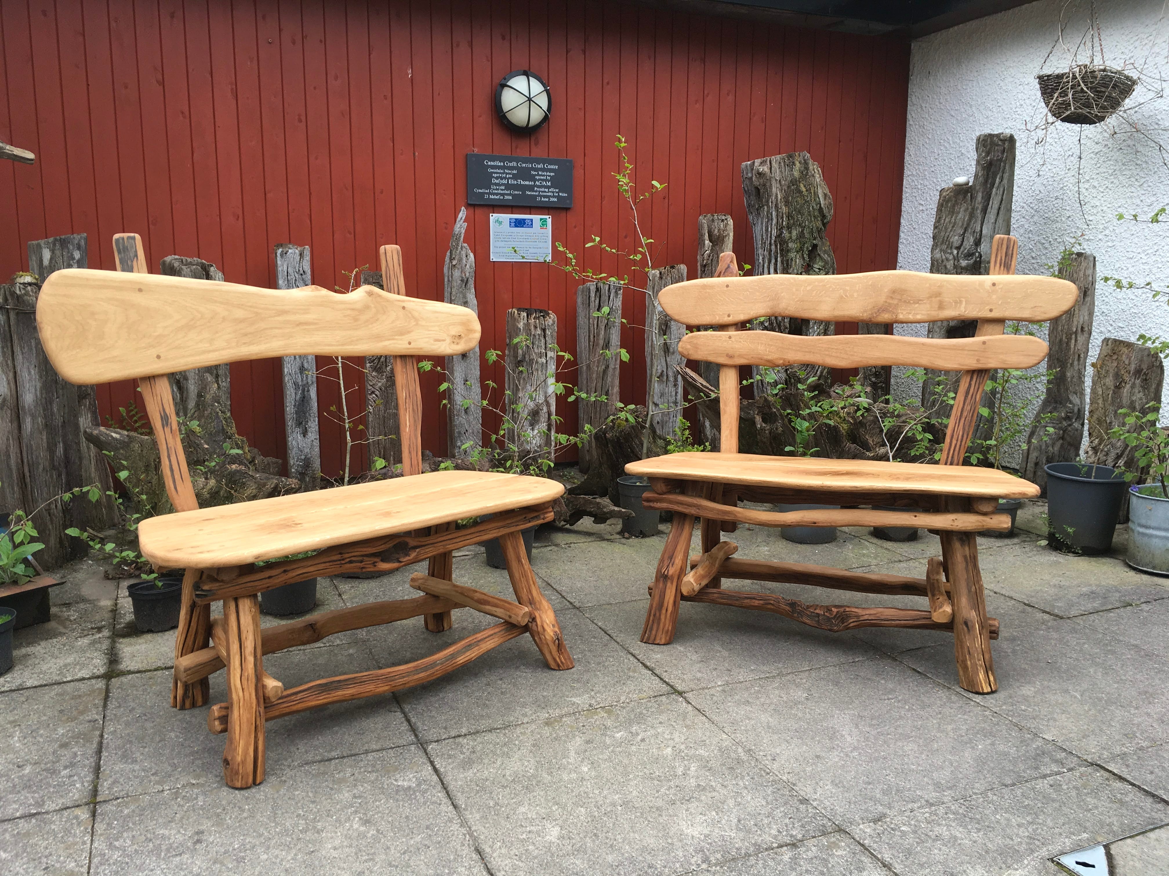 Rustic Salvaged Oak Garden, Kitchen or Cosy Fireplace Bench. Handmade in Wales, UK