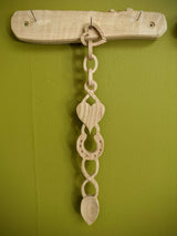 Large Open Heart, Horseshoe, Chain Welsh Love Spoon