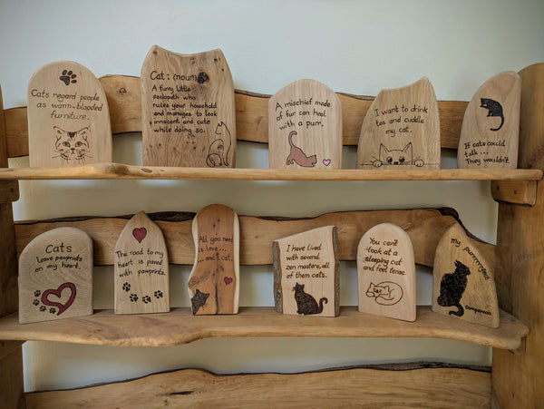 Cat pyrography (woodburning) quotes