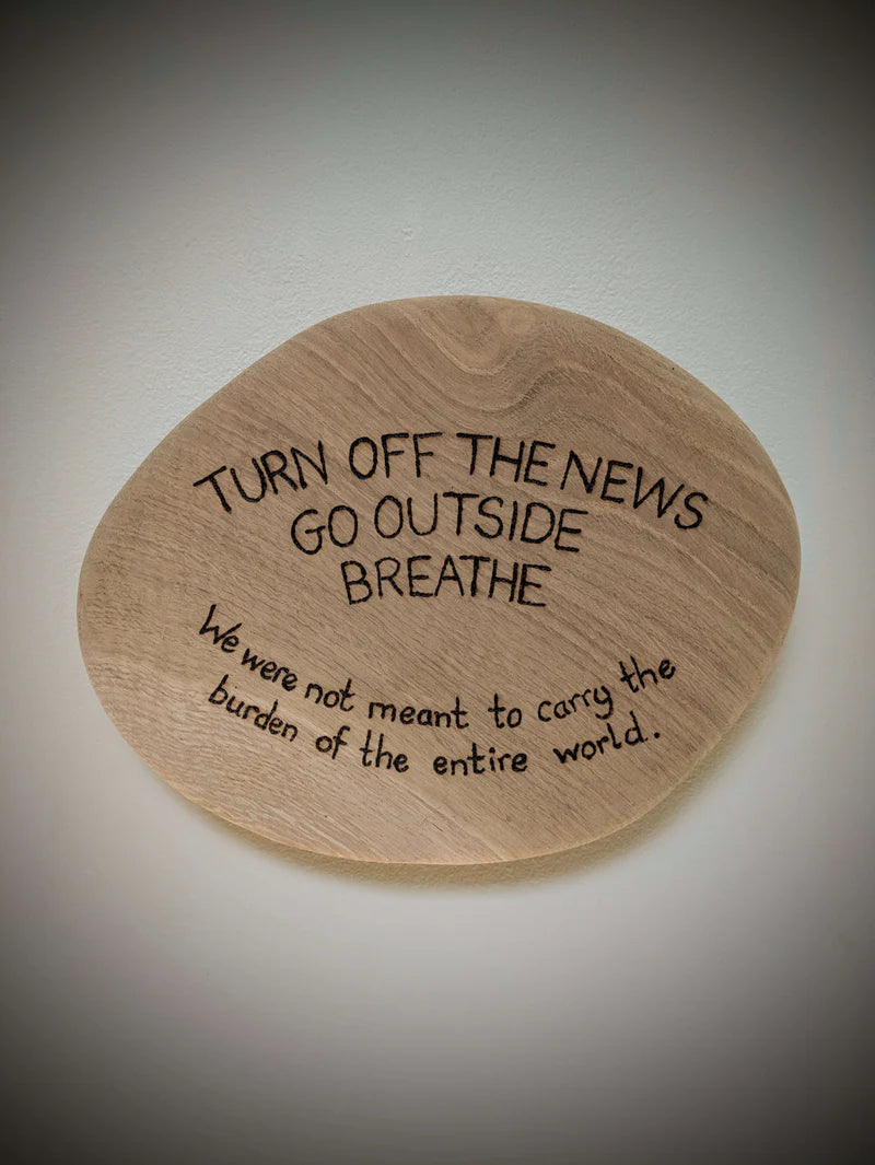 Turn Off the News Pyrography