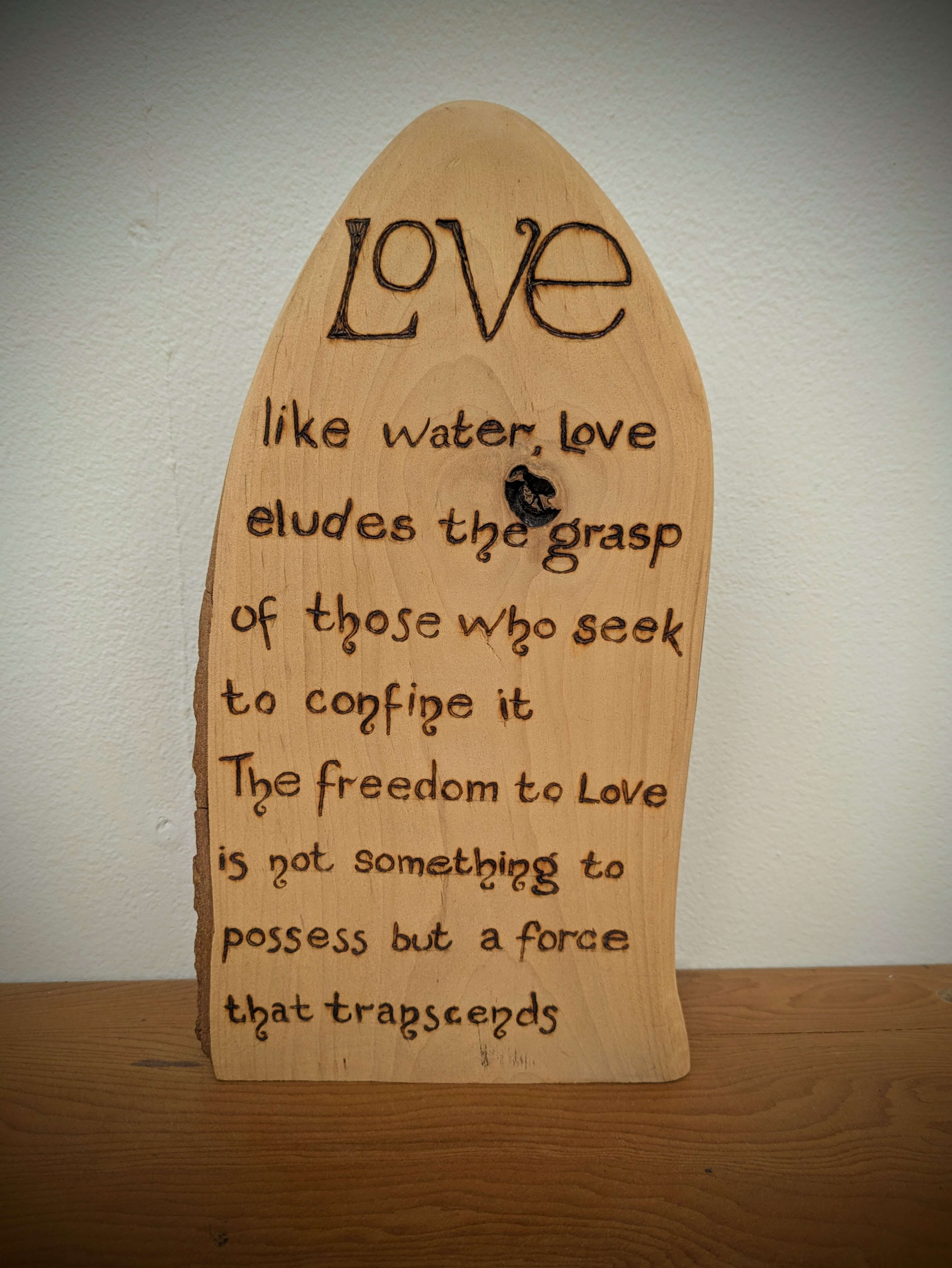 Love & Friendship Pyrography
