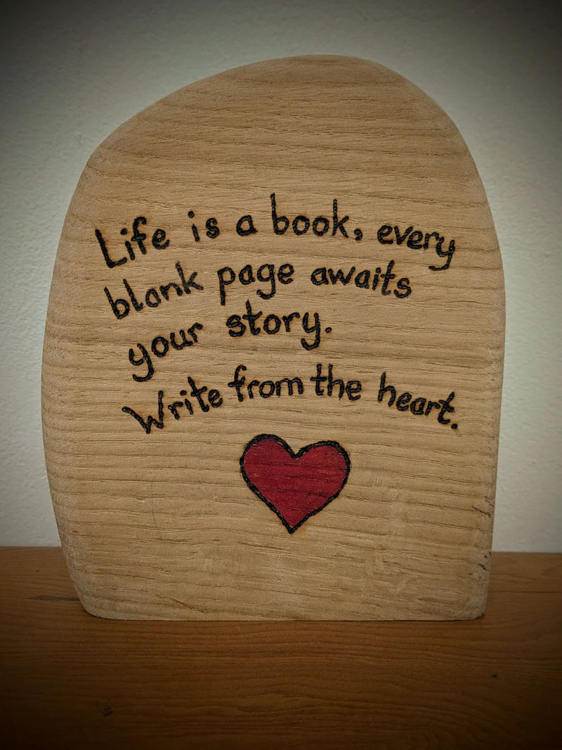 Life Is a Book Pyrography