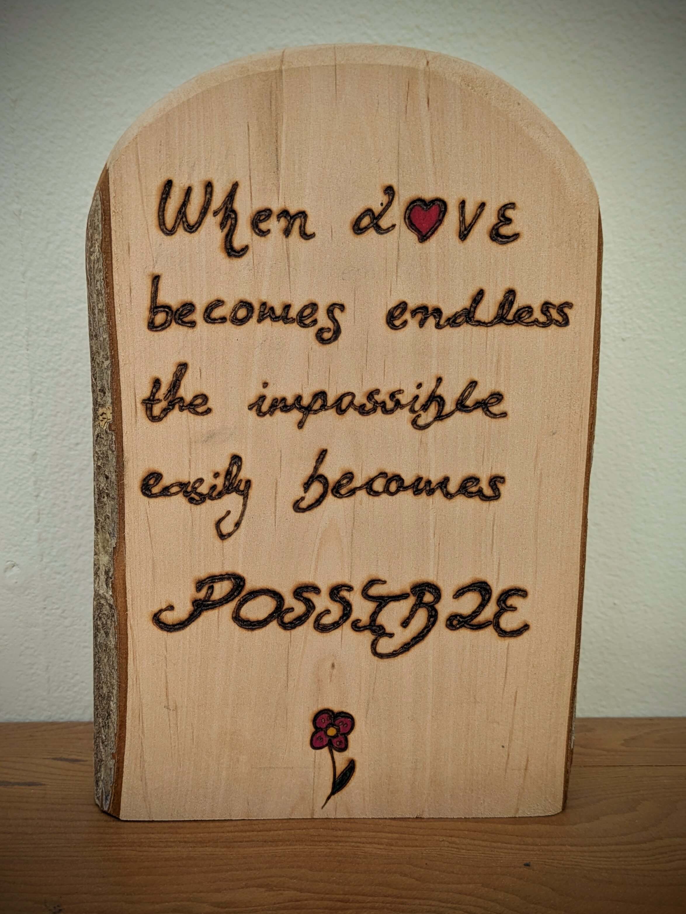 Love & Friendship Pyrography