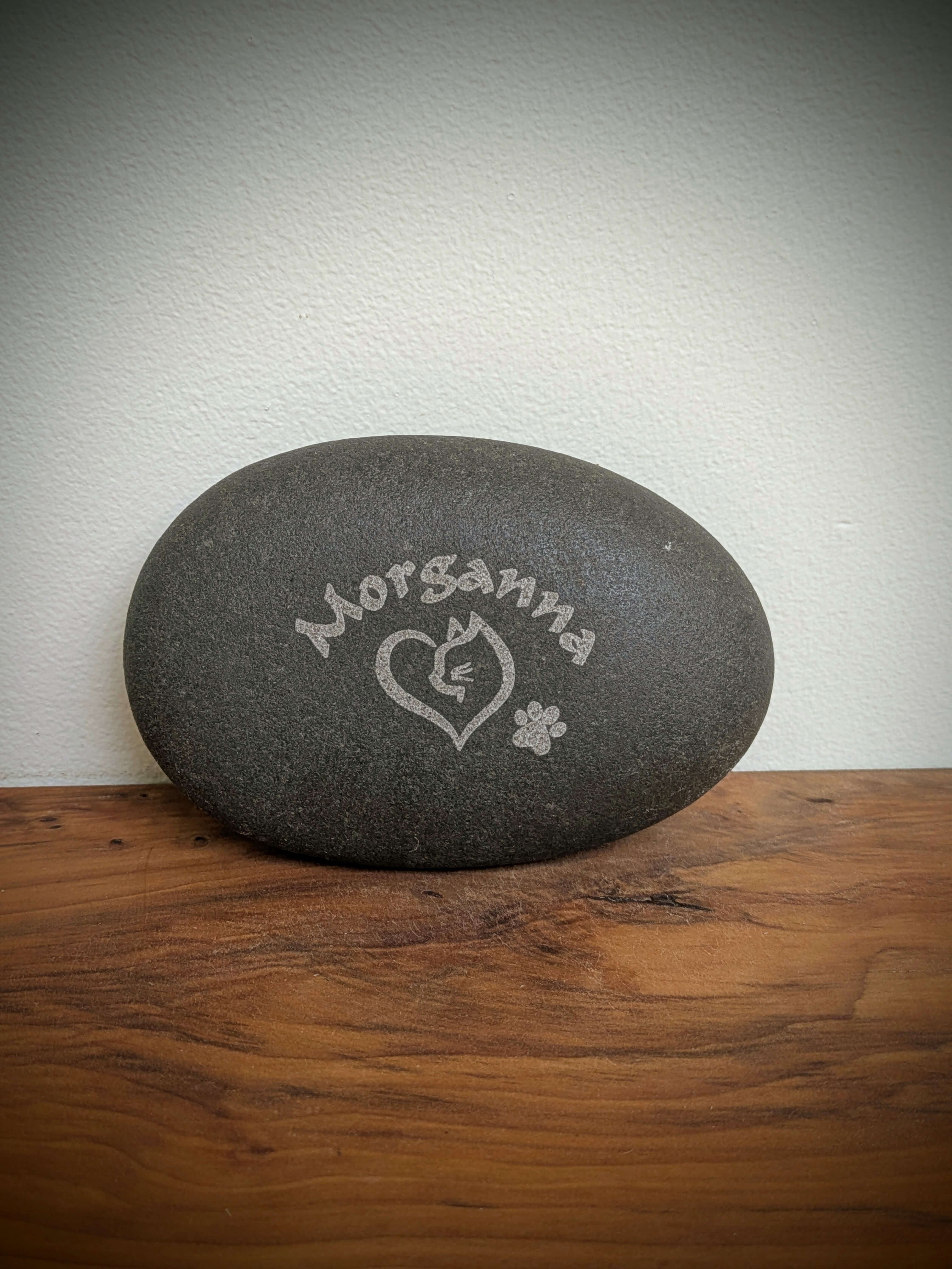 Laser Engraved Cat Memory Pebbles