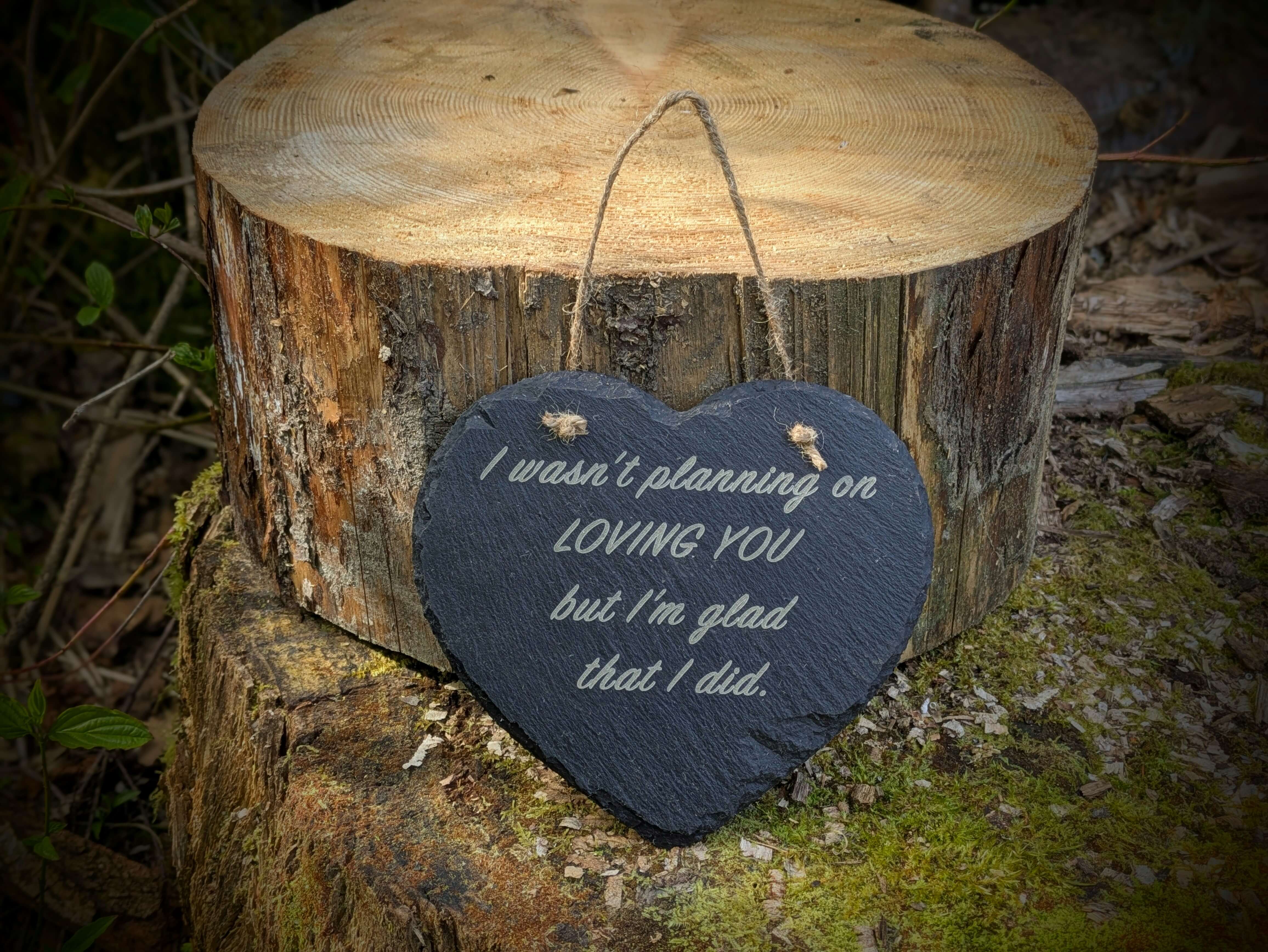 Heart-Shaped Slate Wall Hanging